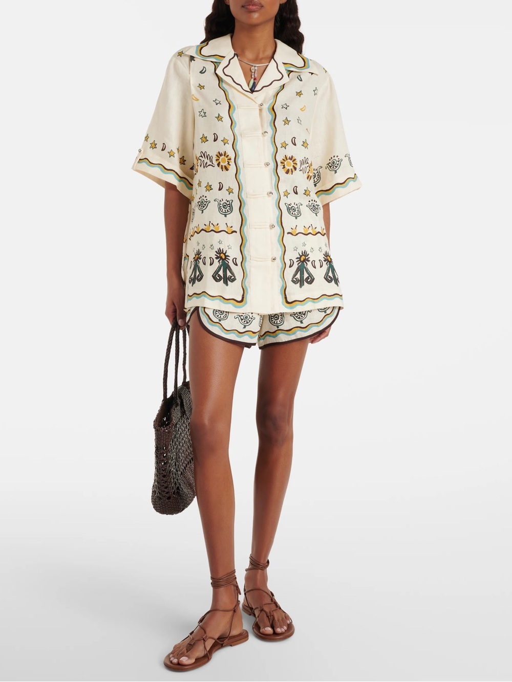 NEW: Alémais Antoinette printed linen set: US 4 / AU 8